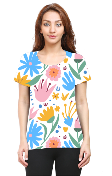 Casual Chic: Flower Willow T-Shirt